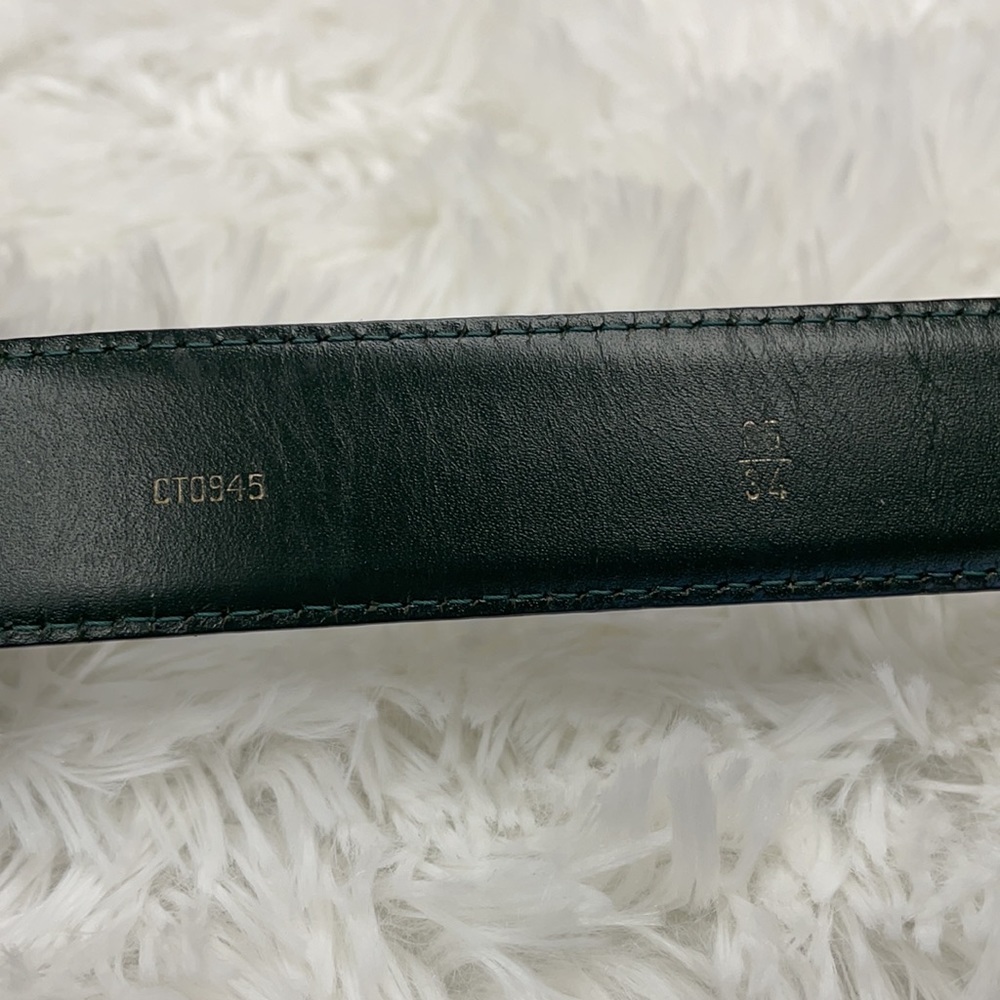 LOUIS VUITTON TAIGA  BELT GREEN CT0945 size 85/34 - Picture 9 of 10